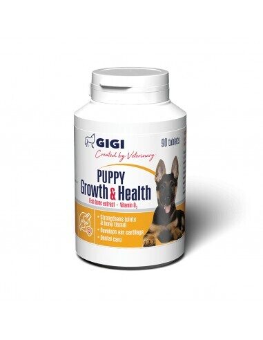 Papildbarība kucēniem GiGi - Puppy Growth & Health, 90 Tab.