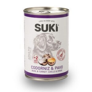 ''SUKI'' Konservi suņiem, paipalu gaļa ar tītaru 0,400 gr