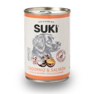 ''SUKI'' Konservi suņiem, paipalu gaļa ar lasi 0,400 gr